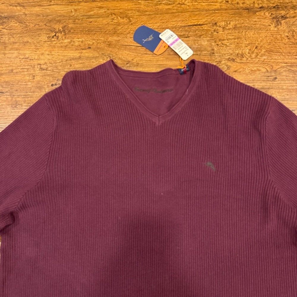 Tommy Bahama Red Ocean Avenue V-Neck Casual Pullover Sweater Sweatshirt Men 2XL